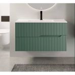 Denko Tiran 85 Cm (Beyoğlu Yeşil) Banyo Dolabı (Alt Modül Lavabo)