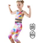 Denokids Batik Kız Çocuk Crop Top Spor Tayt Takım - 11 Yaş - Pembe
