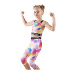 Denokids Batik Kız Çocuk Crop Top Spor Tayt Takım