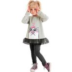 Denokids Cute Cat Kız Çocuk Tüllü Tunik Tayt Takım