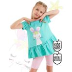 Denokids Deniz Tavşanı Kız Çocuk T-Shirt Tayt Takım - Pembe - 5 Yaş
