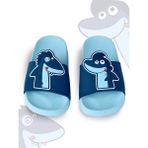 Denokids Erkek Çocuk Terlik Shark Desenli Mavi Renkli Yaz İçin Hafif ve Konforlu - Lacivert