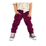 Denokids Fitilli Kadife Bordo Erkek Çocuk Pantolon