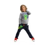 Denokids Gri Lacivert Erkek Çocuk Timsah Adası Baggy Takım CFF-16S1-012