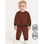 Denokids Hayvanlar Erkek Bebek Kahverengi Eşofman Takım - 24 - 32 Ay