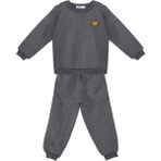 Denokids Kedi Erkek Bebek Koyu Gri Eşofman Takım - 24 - 32 Ay