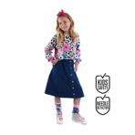 Denokids Kız Çocuk Midi Boy Denim Etek