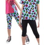 Denokids Kız Çocuk Siyah Leopar 2'li Tayt - 7 Yaş