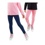Denokids Lacivert ve Pembe Kız Çocuk 2'li Paket Tayt