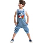 Denokids Mavi Yeah Gabardin Erkek Çocuk Tulum