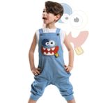 Denokids Mavi Yeah Gabardin Erkek Çocuk Tulum