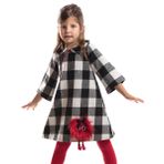Denokids Ponpon Ekose Elbise 3 Y