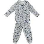 Denokids Süper Dino Erkek Bebek Gri Pijama Takımı - 1,5 - 2 Yaş