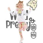 Denokids Süslü Leo Kız Çocuk T-Shirt Tayt Takım - 3 Yaş - Pembe