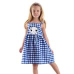 Denokids Yıldız Kedi Ekose Elbise 0 7 Y