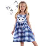 Denokids Yıldız Kedi Ekose Elbise 0 8 Y