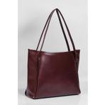 DENSİLA Kadın Bordo Fermuarlı Shopper Çanta