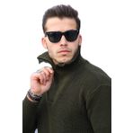 DENSMOOD ERKEK FERMUARLI ÖRME KAZAK HAKİ XL