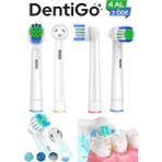DentiGo Braun - Oral B Uyumlu 4 Adet Yedek Diş Fırçası Başlığı Pratik Ağız Bakımı İçin
