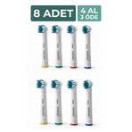 DentiGo Diş Fırçası Başlığı - Oral B | Braun Uyumlu - Elektrikli Diş Fırçası Yedek Başlıkları - 8'li Paket