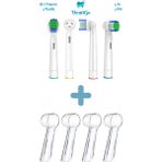 DentiGo Oral B Uyumlu Şarjlı Ve Pilli Fırça Yedek Başlığı 4 Kapak Hediyeli