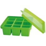 Dentistar® Dondurucu kalıbı – Pratik silikon dondurma kalıbı, bebek maması veya anne sütü saklamak için, her biri 60 ml 9 öğün için, istiflenebilir dondurucu kabı, BPA içermez – Almanya'da üretilmiştir