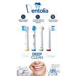 Dentolia Braun ve Oral-B Uyumlu Şarjlı Diş Fırçası Yedek Başlık 4'lü Paket