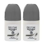Deotak Invisible For Men 35 ml x 2 Adet Roll-On Deodorant