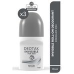 Deotak Invısıble For Men Roll-On Deodorant 35 ml x 3