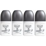 Deotak Invisible For Men Roll-On Deodorant, 35ML, 4'lü Set