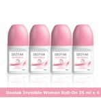 Deotak Invisible Kadın 7 Güne Kadar Etkili Roll-On Deodorant 35 ml x 4 adet