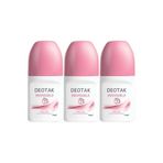 Deotak Invisible Roll-On Deodorant, Kadın, 35ML, 3'lü Set