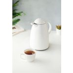 Depa 1 Lt Isı Yalıtımlı Çay ve Soğuk Su Termosu Soft Beyaz (12 Saat Sıcak Tutar& Içi Camdır)