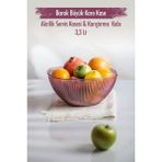 Depa 3,3 lt Akrilik Barok Mürdüm Büyük Kare Meyve Salata Kasesi