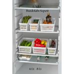 Depa 6’lı Buzdolabı Organizeri Düzenleyici Çok Amaçlı Dolap Düzenleyici Beyaz 12x30x14 cm