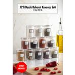 Depa Barok Yuvarlak 12x250 ml Baharat Saklama Kabı
