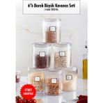 Depa Barok Yuvarlak 6x2000 ml Büyük Kavanoz Seti