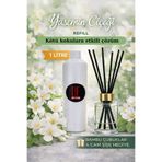 DeParfum Yasemin Çiçeği Kokulu Oda Kokusu 1 Litre Yedek Dolum Şişesi (100 Ml Cam Şişe Ve Bambu Çubuk Hediye)