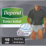 Depend 10'lu Büyük Erkek Large Emici Külot Hasta Bezi