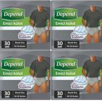 Depend Büyük Erkek 120 Adet Emici Külot Hasta Bezi