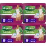Depend Büyük Kadın 120 Adet Emici Külot Hasta Bezi