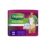 Depend Emici Külot Hasta Bezi, XL Extra Büyük Beden, Kadın, 10 Adet
