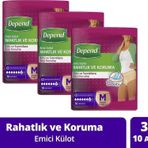 Depend Emici Külot Orta Boy 3x10 Adet Hasta Bezi