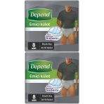 Depend Emici Külot Pants Hasta Bezi L - Büyük - Large Erkek 16 Adet (2pk*8)