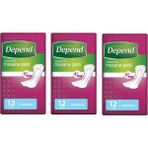 Depend Kadın Mesane Pedi Normal 12'li 3 Adet - S - M - Beyaz