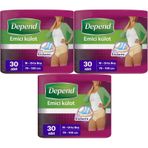 Depend Kadın Orta Boy M 3x30 Adet Emici Külot