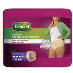 Depend L Büyük Boy 95-130 cm 10'lu 8 Paket Emici Külot