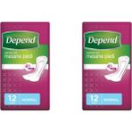 Depend Mesane Pedi Kadın Normal 12'li x 2 Paket 24 Adet - Beyaz