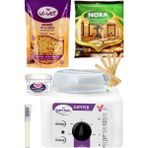 Depiroll Vivol 800ML Ağda Isıtıcı Makine + Vivet Naturel Inci Boncuk Ağda 250GR+ Nora Tüy Dökücü+ Ağda Seti 6 Prç