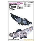 DEPO-550-1141L-LD-EM - On Far Sol Peugeot 207 06- - Siyah